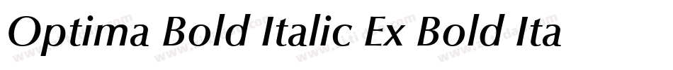 Optima Bold Italic Ex Bold Italic字体转换